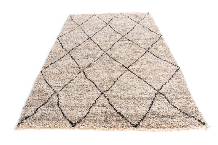 Detail image of 5' 5 x 8' 4 Hand Knotted Moroccan Wool Rug