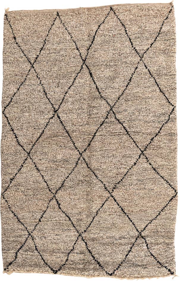 Detail image of 5' 5 x 8' 4 Hand Knotted Moroccan Wool Rug