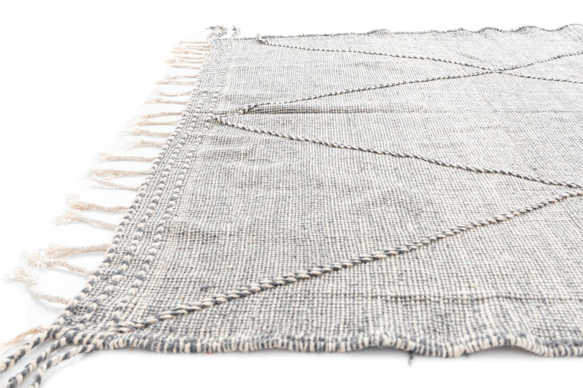 6' 5 x 10' 2 Hand Knotted Moroccan Wool Rug