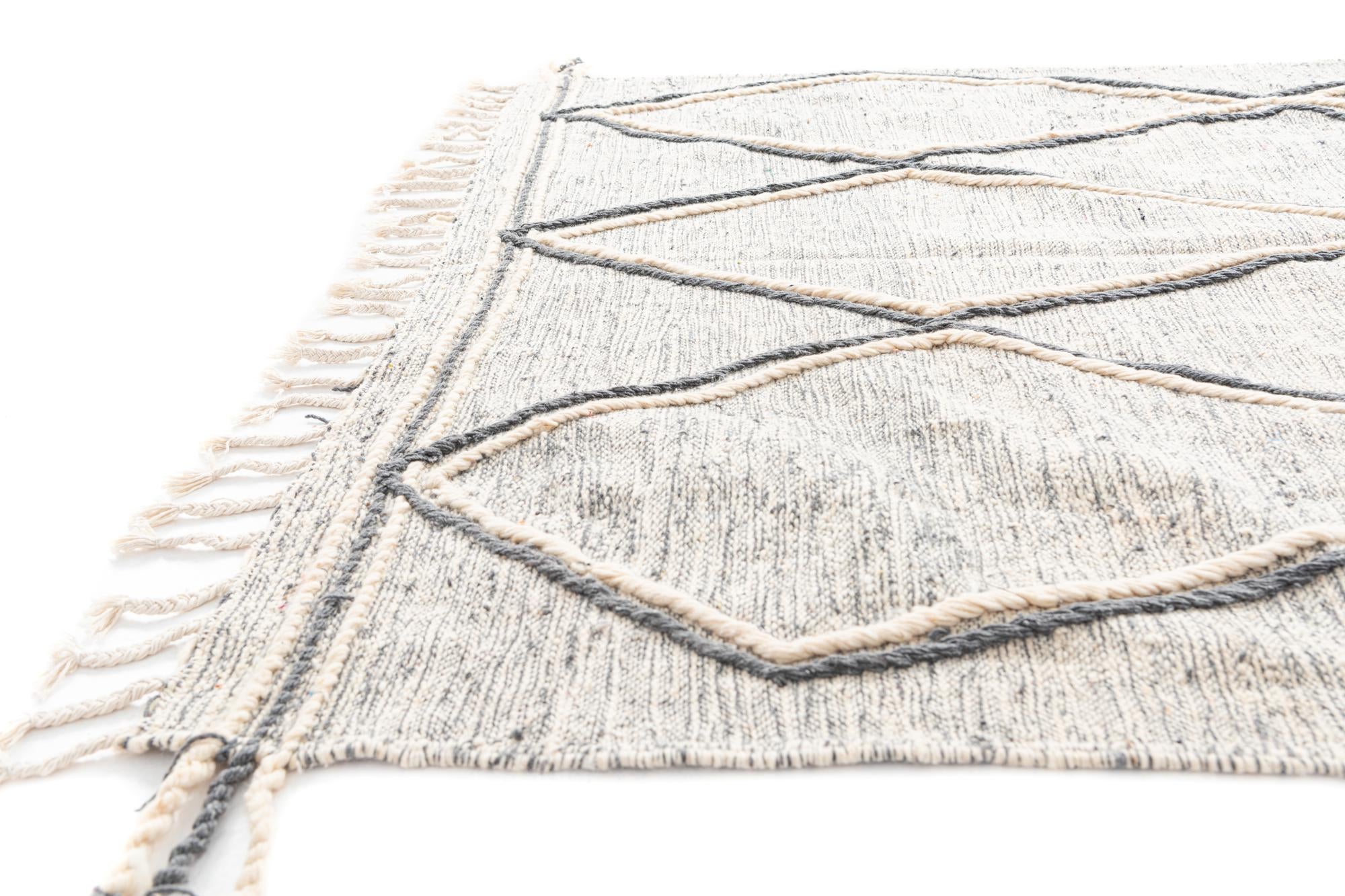 6' x 9' 8 Hand Knotted Moroccan Wool Rug