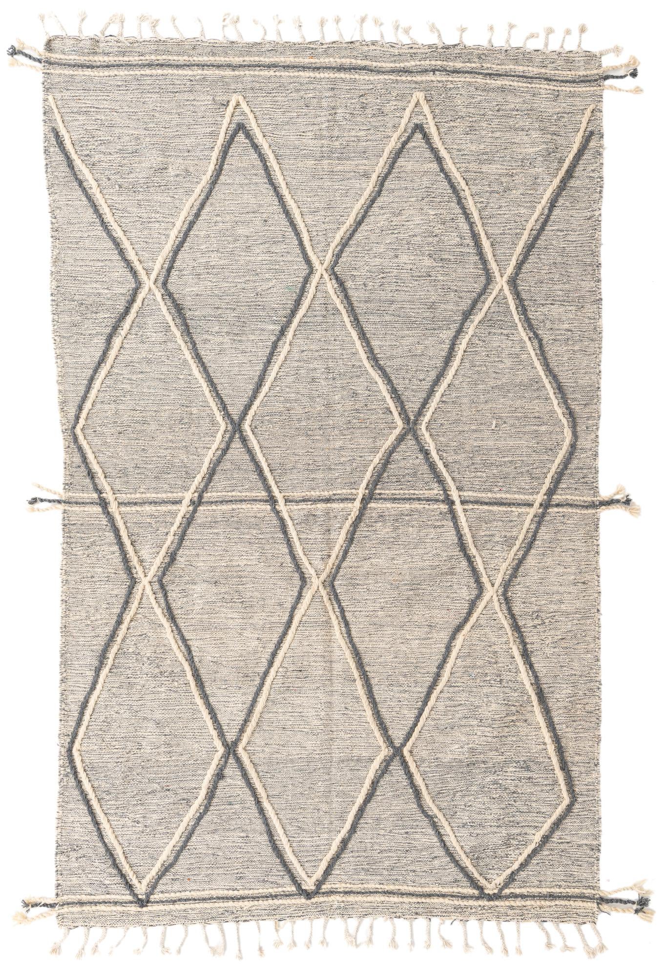 6' x 9' 8 Hand Knotted Moroccan Wool Rug