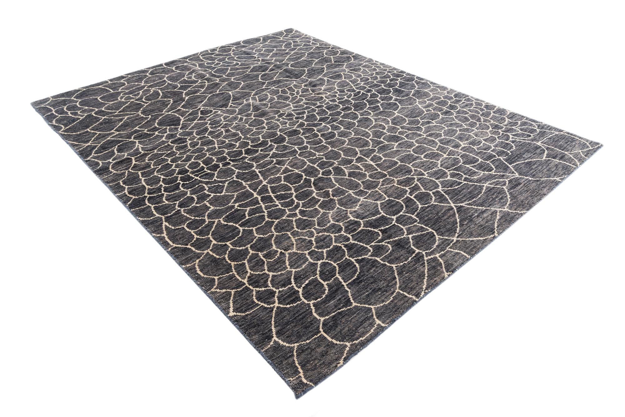 8' x 10' Hand Knotted Moroccan Wool Rug
