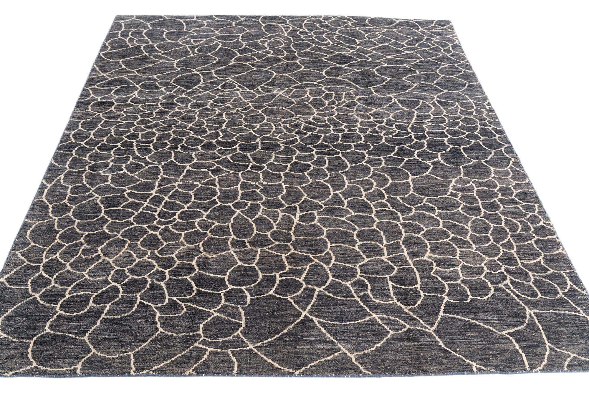 8' x 10' Hand Knotted Moroccan Wool Rug