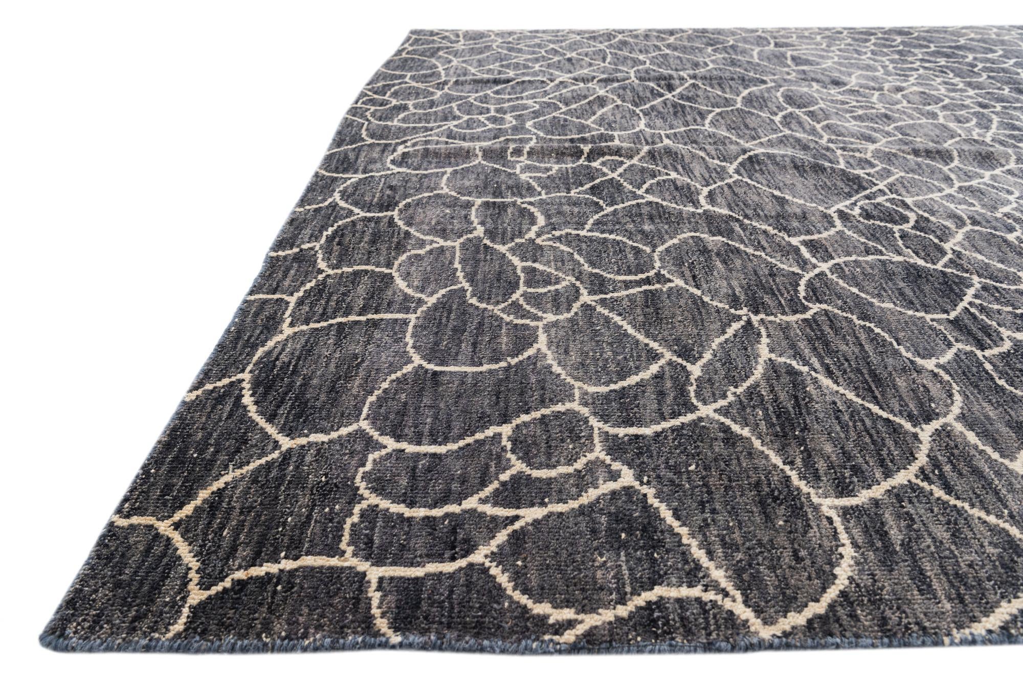 8' x 10' Hand Knotted Moroccan Wool Rug