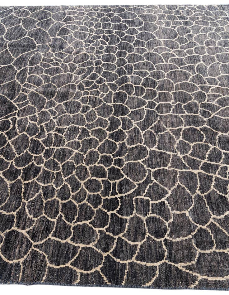 Detail image of 8' x 10'  Hand Knotted Moroccan Wool Rug