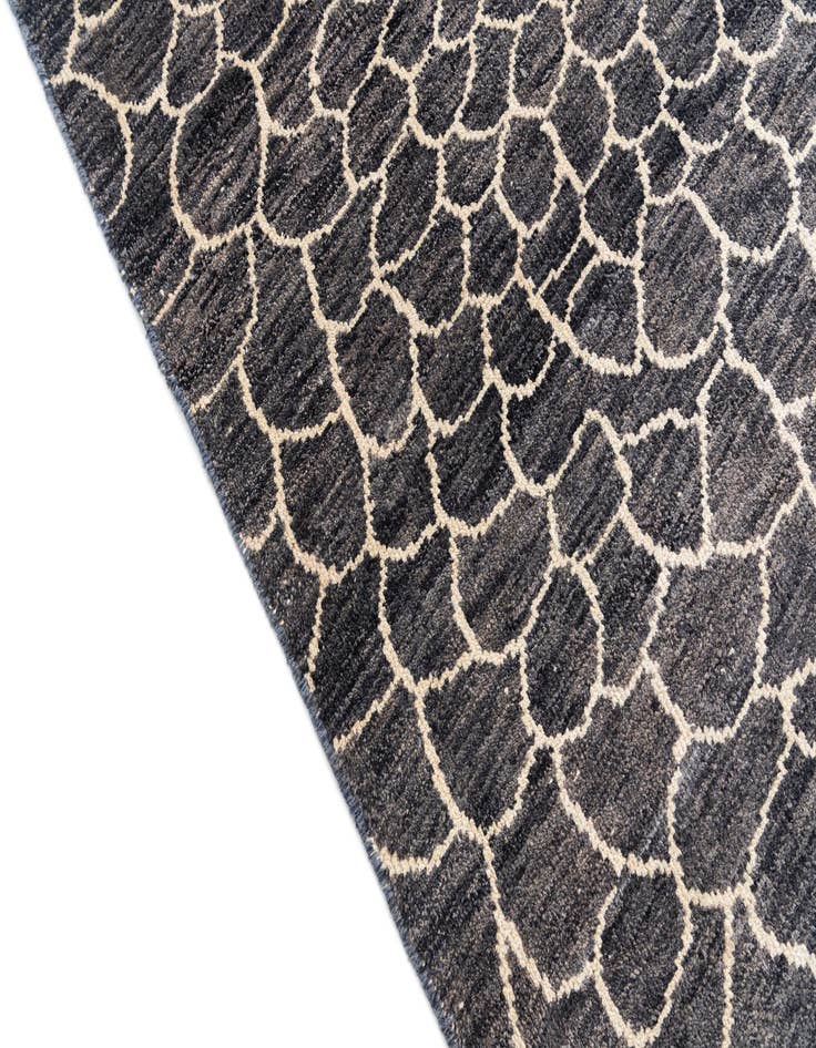 Detail image of 8' x 10'  Hand Knotted Moroccan Wool Rug