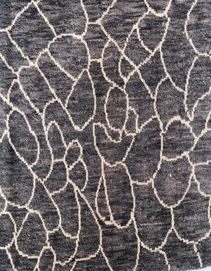 Detail image of 8' x 10'  Hand Knotted Moroccan Wool Rug