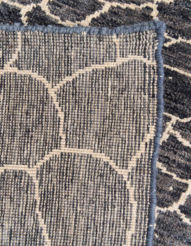 Detail image of 8' x 10'  Hand Knotted Moroccan Wool Rug