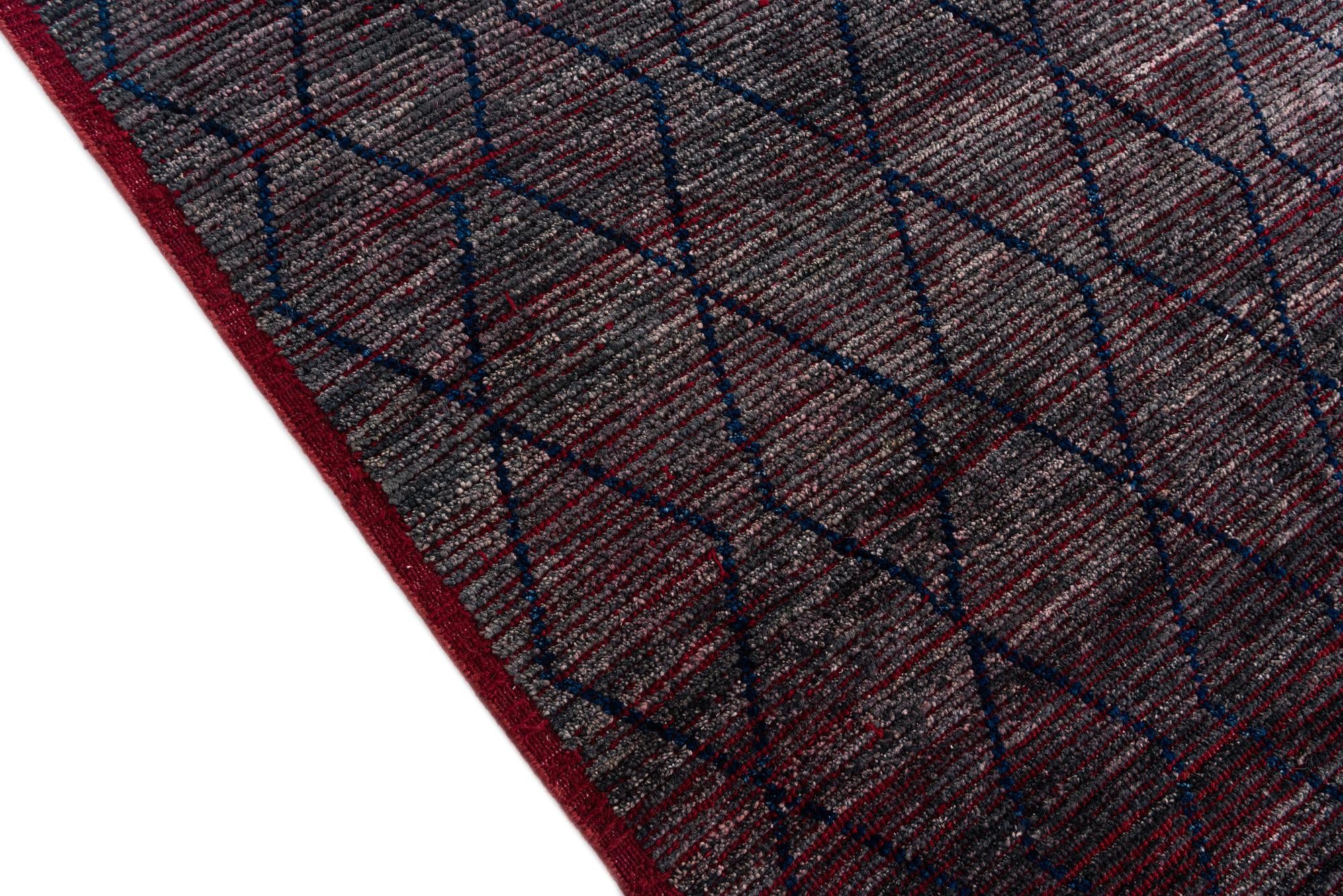 9' 6 x 12' 9 Hand Knotted Moroccan Wool Rug