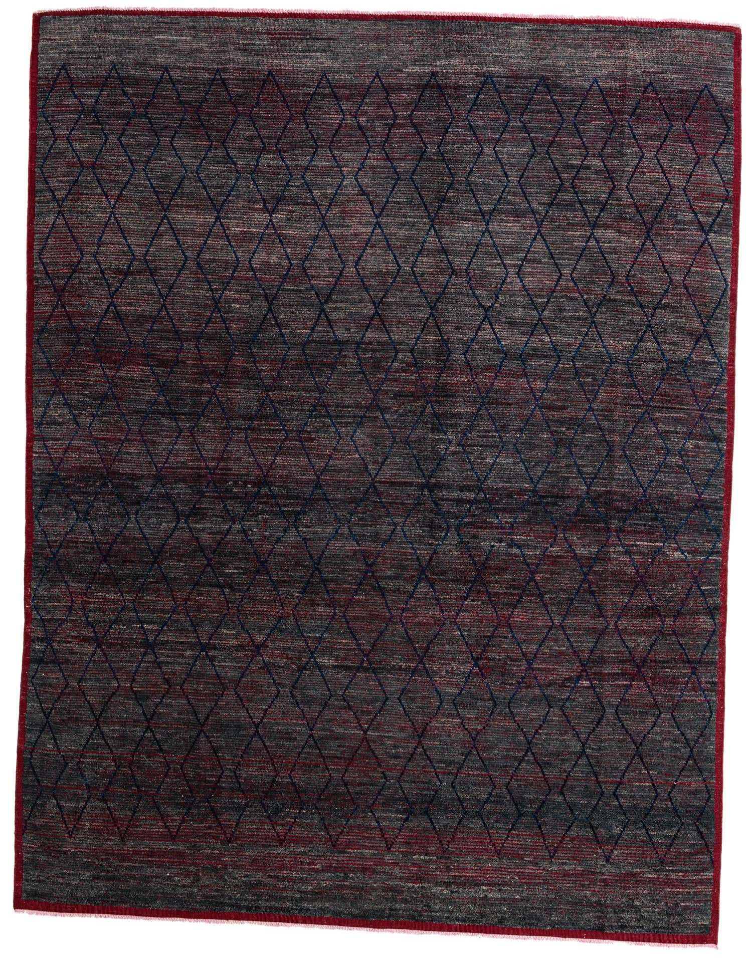 9' 6 x 12' 9 Hand Knotted Moroccan Wool Rug