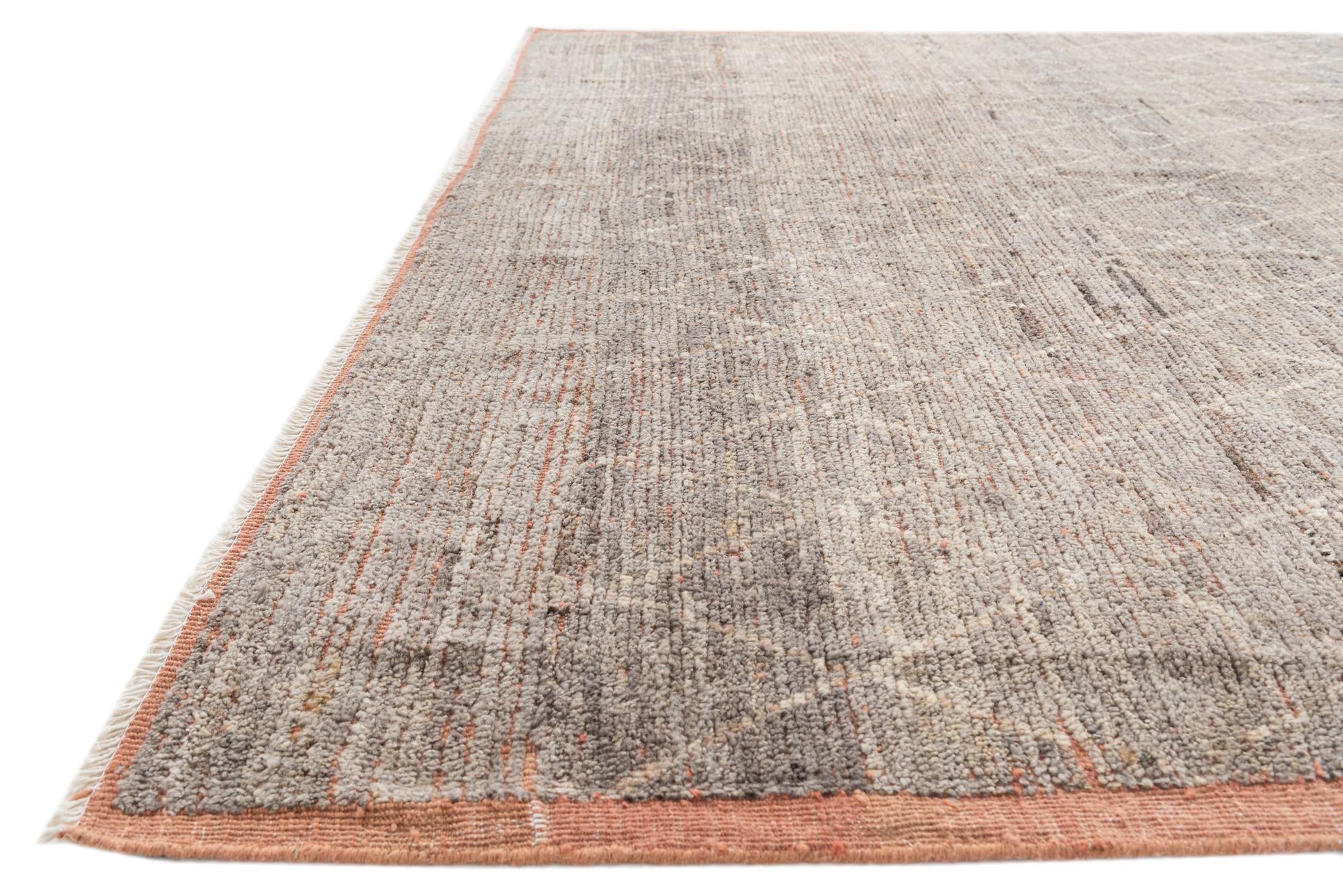 8' 9 x 10' 3 Hand Knotted Moroccan Wool Rug