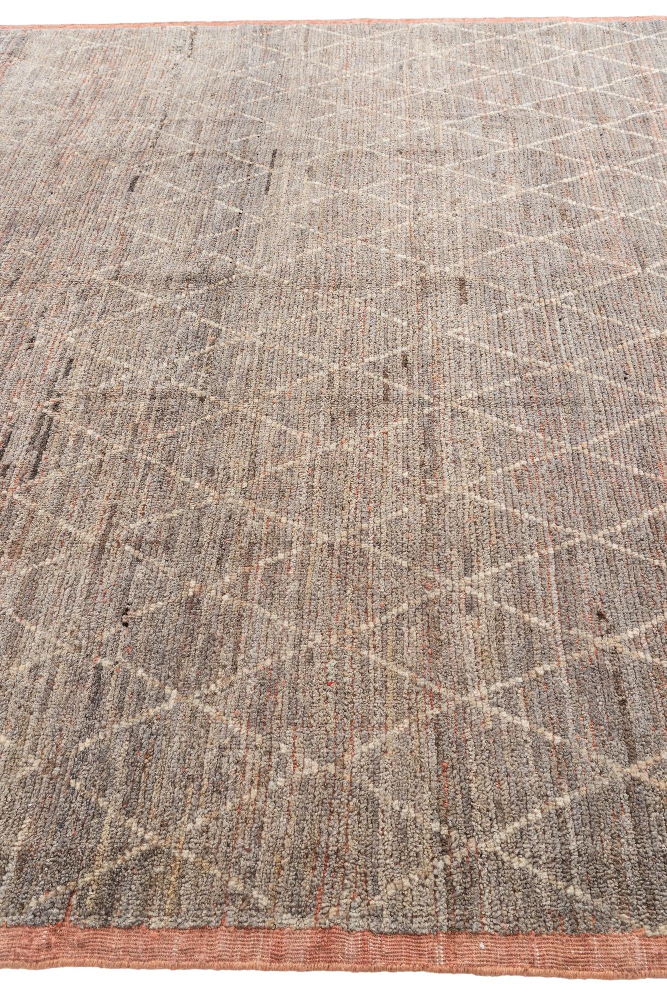8' 9 x 10' 3 Hand Knotted Moroccan Wool Rug