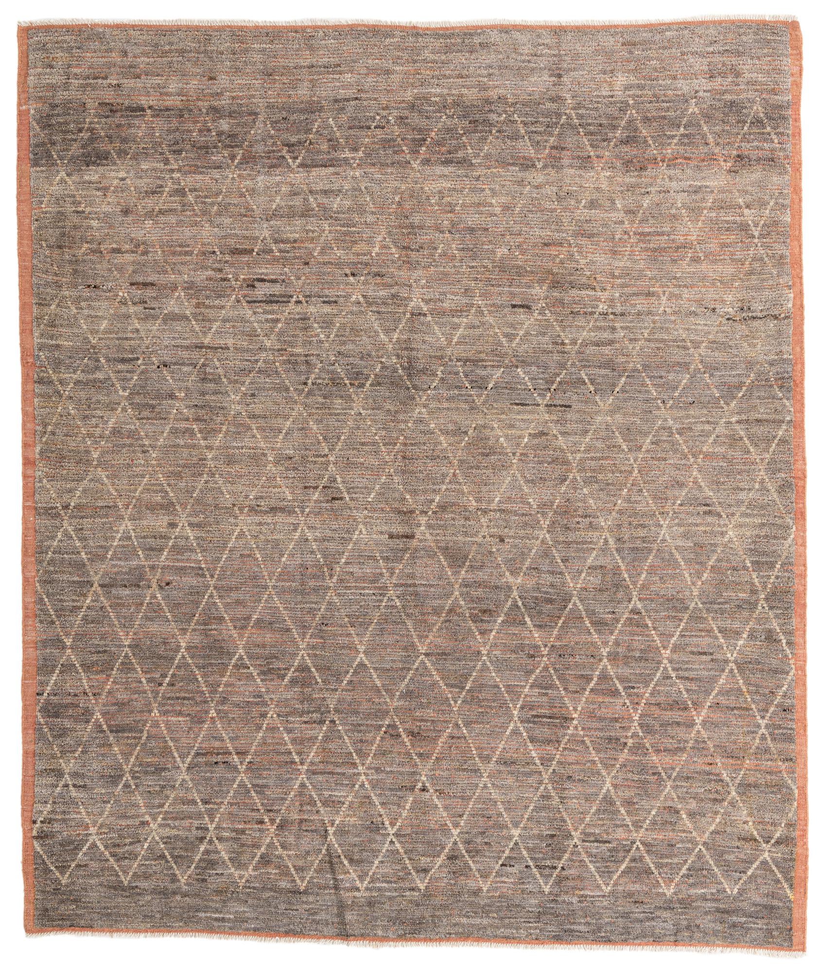 8' 9 x 10' 3 Hand Knotted Moroccan Wool Rug