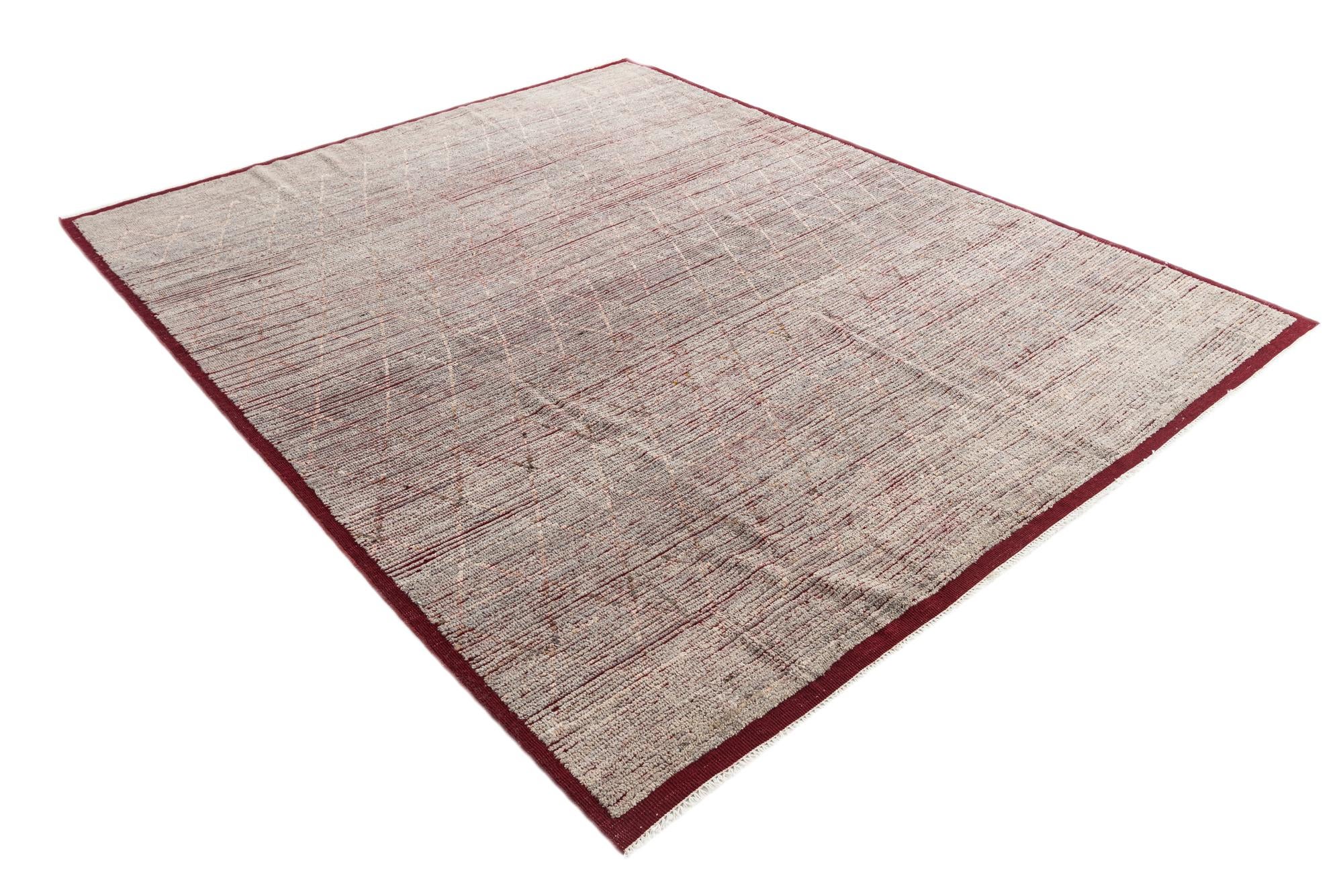 8' 6 x 10' 4 Hand Knotted Moroccan Wool Rug