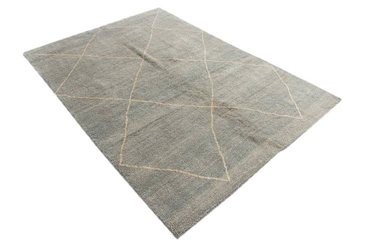 Detail image of 4' 7 x 6' 7 Hand Knotted Moroccan Wool Rug