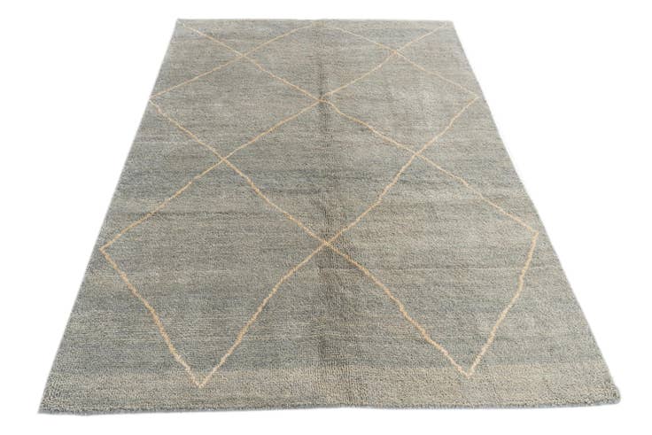 Detail image of 4' 7 x 6' 7 Hand Knotted Moroccan Wool Rug