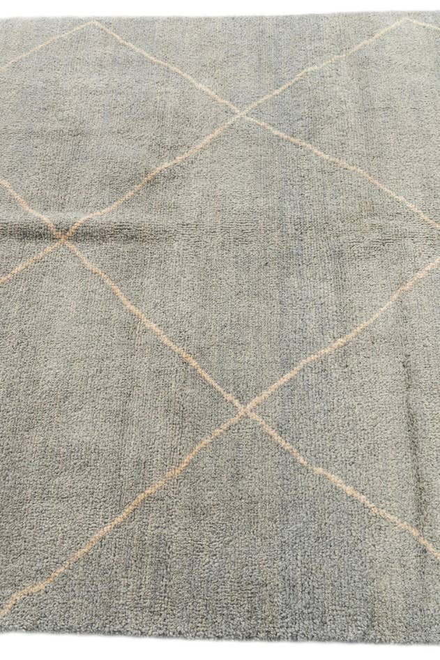 Detail image of 4' 7 x 6' 7 Hand Knotted Moroccan Wool Rug