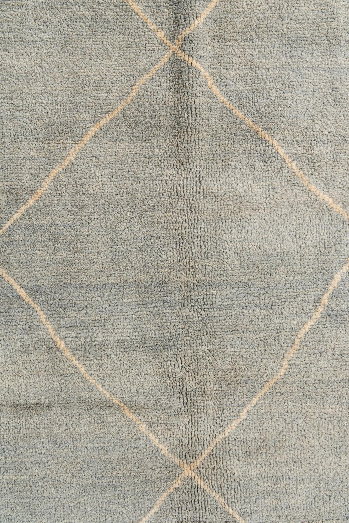 4' 7 x 6' 7 Hand Knotted Moroccan Wool Rug