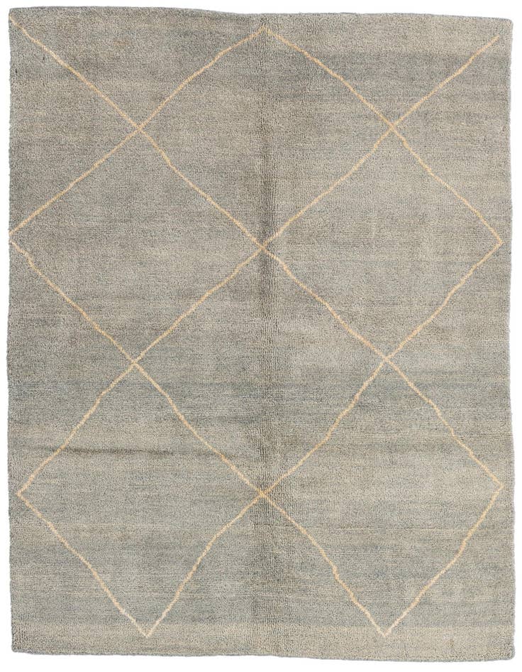 Detail image of 4' 7 x 6' 7 Hand Knotted Moroccan Wool Rug