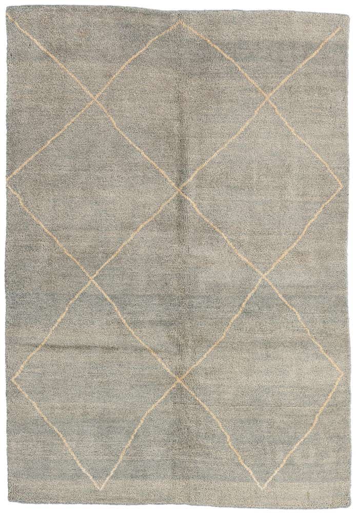 4' 7 x 6' 7 Hand Knotted Moroccan Wool Rug