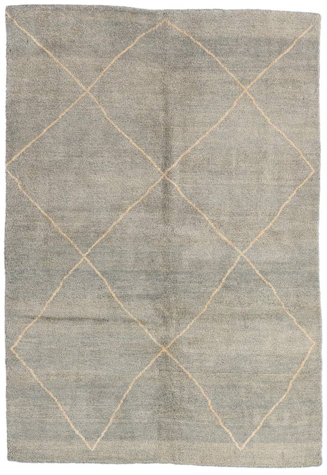 Detail image of 4' 7 x 6' 7 Hand Knotted Moroccan Wool Rug