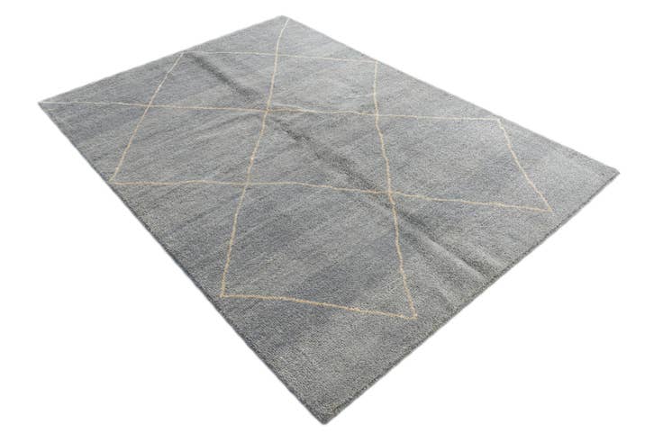 Detail image of 4' 7 x 6' 7 Hand Knotted Moroccan Wool Rug