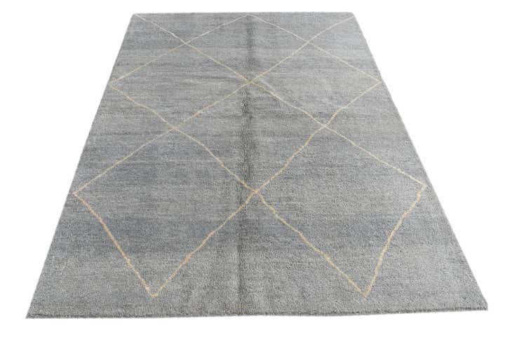 4' 7 x 6' 7 Hand Knotted Moroccan Wool Rug