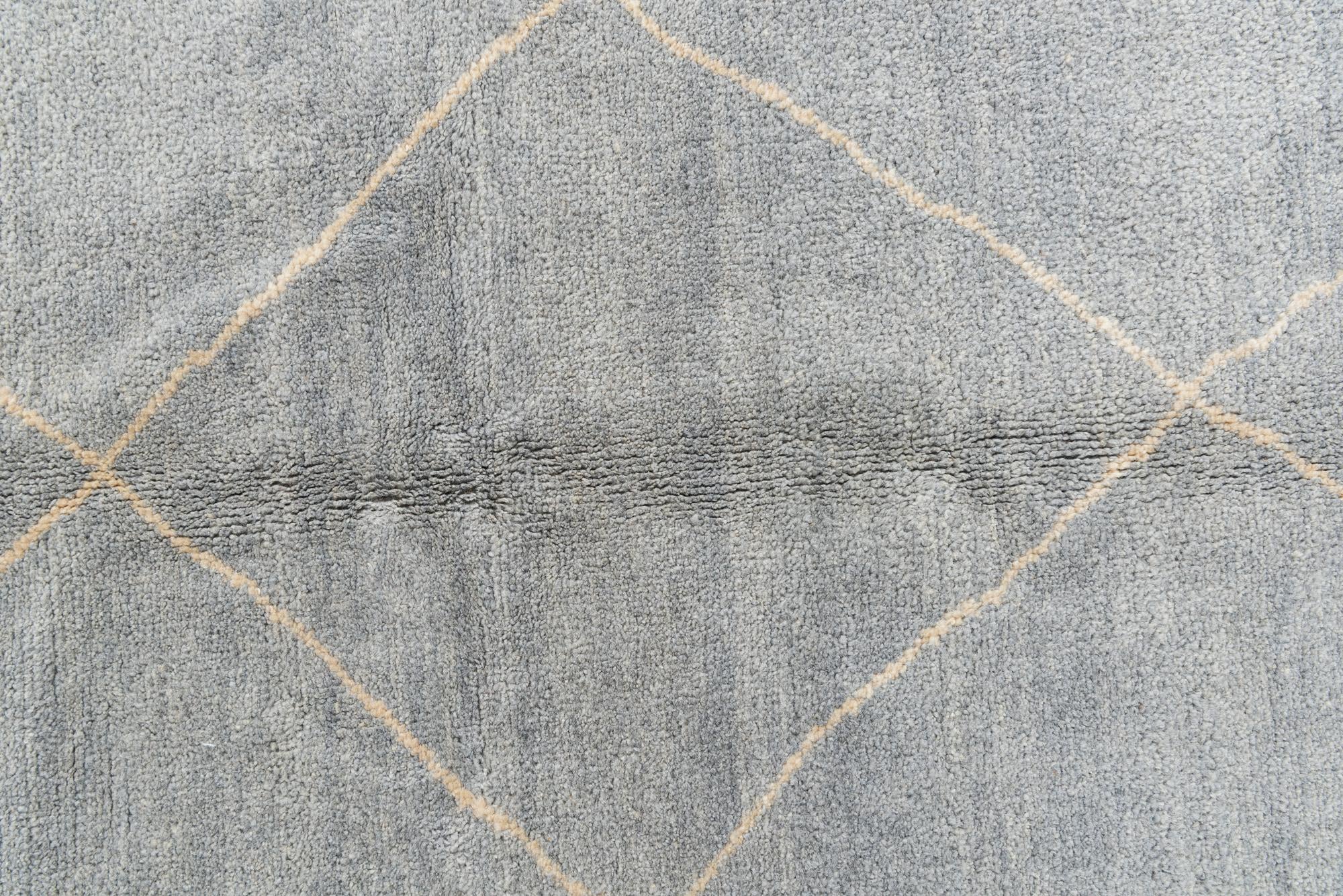 4' 7 x 6' 7 Hand Knotted Moroccan Wool Rug