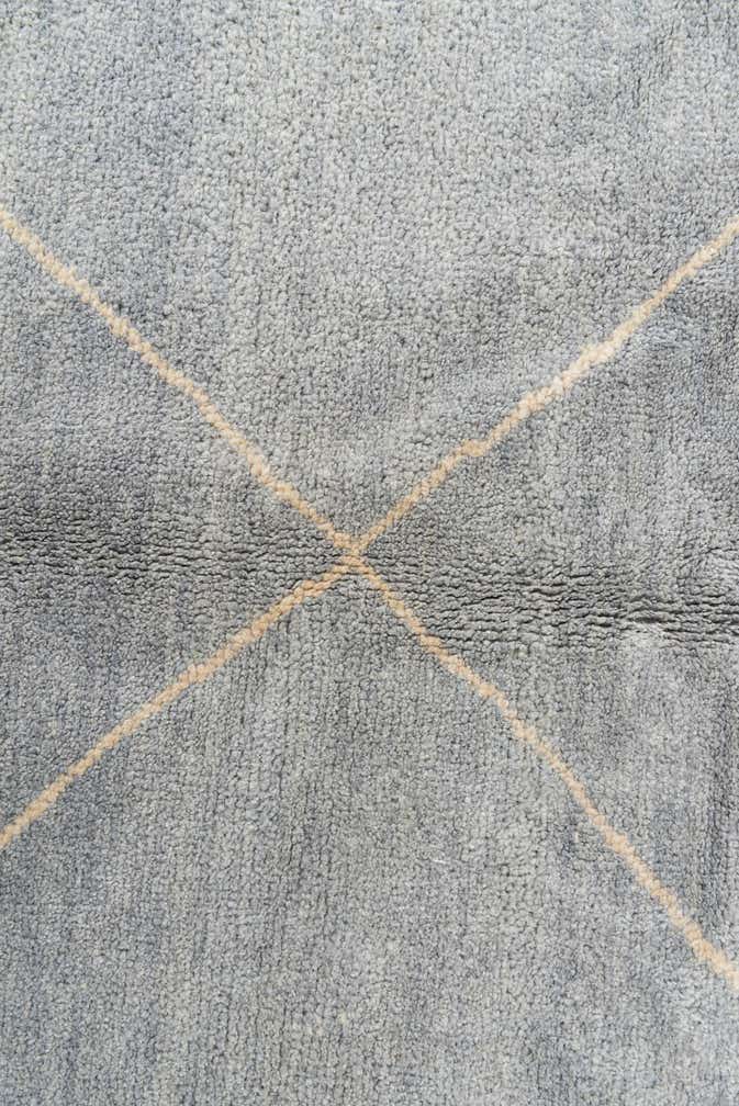 4' 7 x 6' 7 Hand Knotted Moroccan Wool Rug