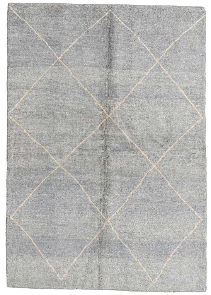 4' 7 x 6' 7 Hand Knotted Moroccan Wool Rug