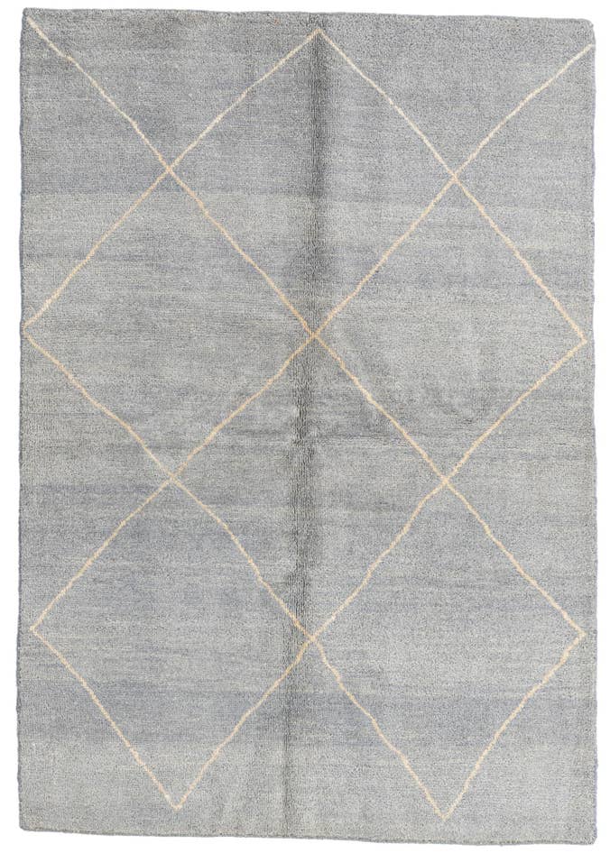 Detail image of 4' 7 x 6' 7 Hand Knotted Moroccan Wool Rug