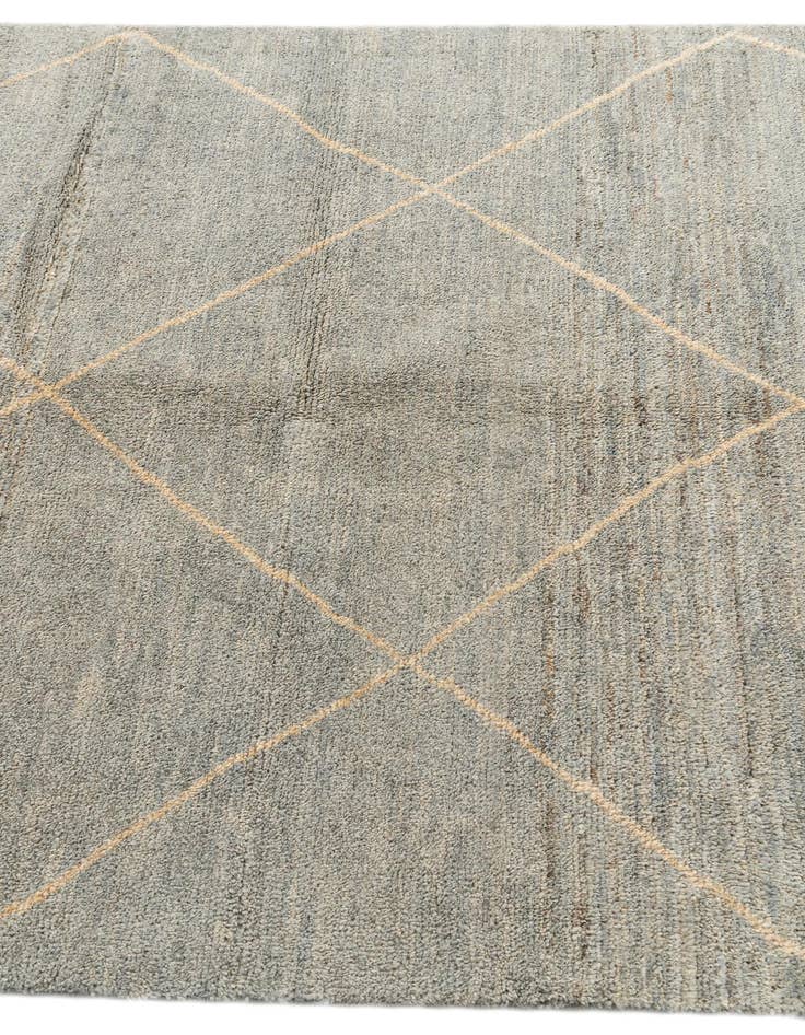 Detail image of 4' 5 x 6' 9  Hand Knotted Moroccan Wool Rug