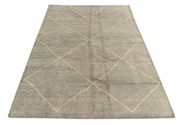 4' 6 x 6' 6 Hand Knotted Moroccan Wool Rug
