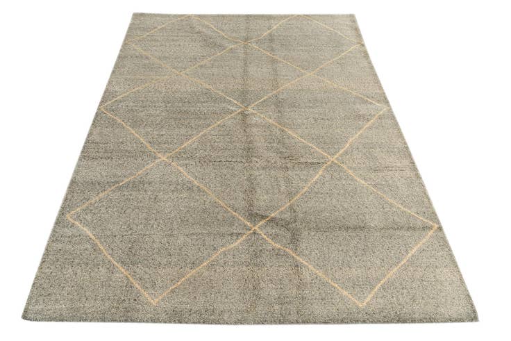 Detail image of 4' 6 x 6' 6 Hand Knotted Moroccan Wool Rug