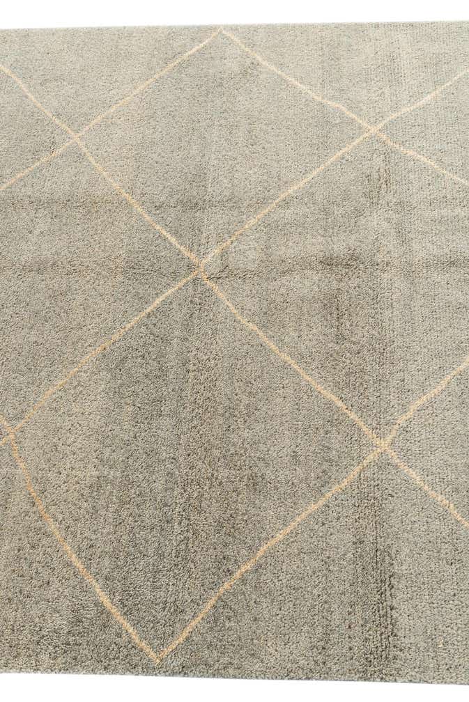 4' 6 x 6' 6 Hand Knotted Moroccan Wool Rug