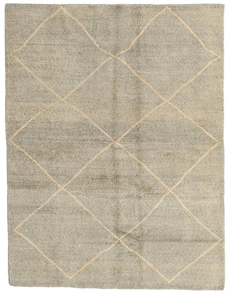Detail image of 4' 6 x 6' 6 Hand Knotted Moroccan Wool Rug