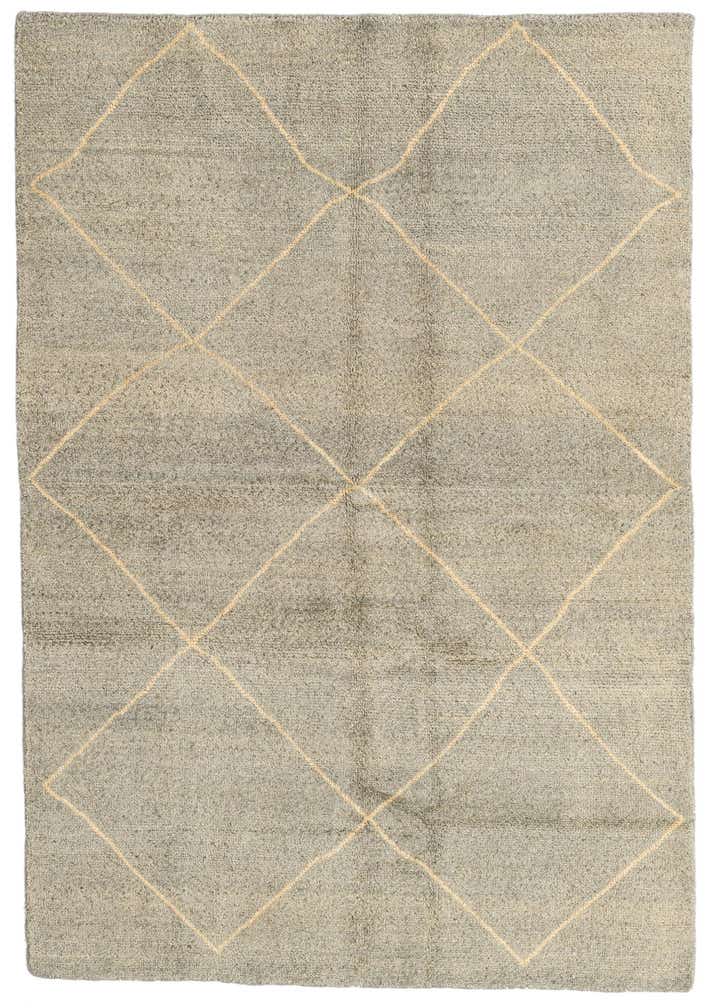 4' 6 x 6' 6 Hand Knotted Moroccan Wool Rug