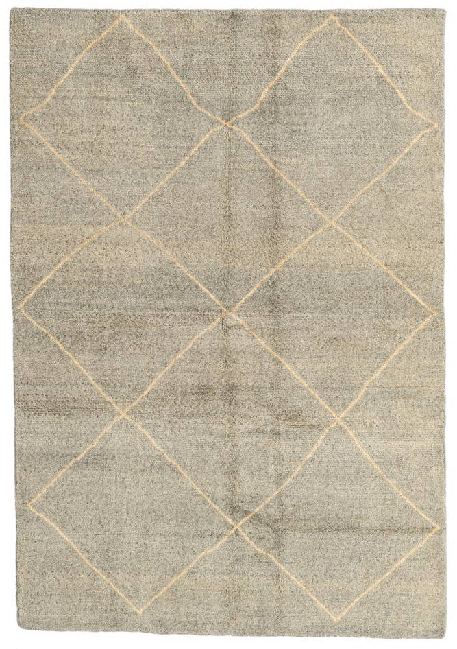 Detail image of 4' 6 x 6' 6 Hand Knotted Moroccan Wool Rug