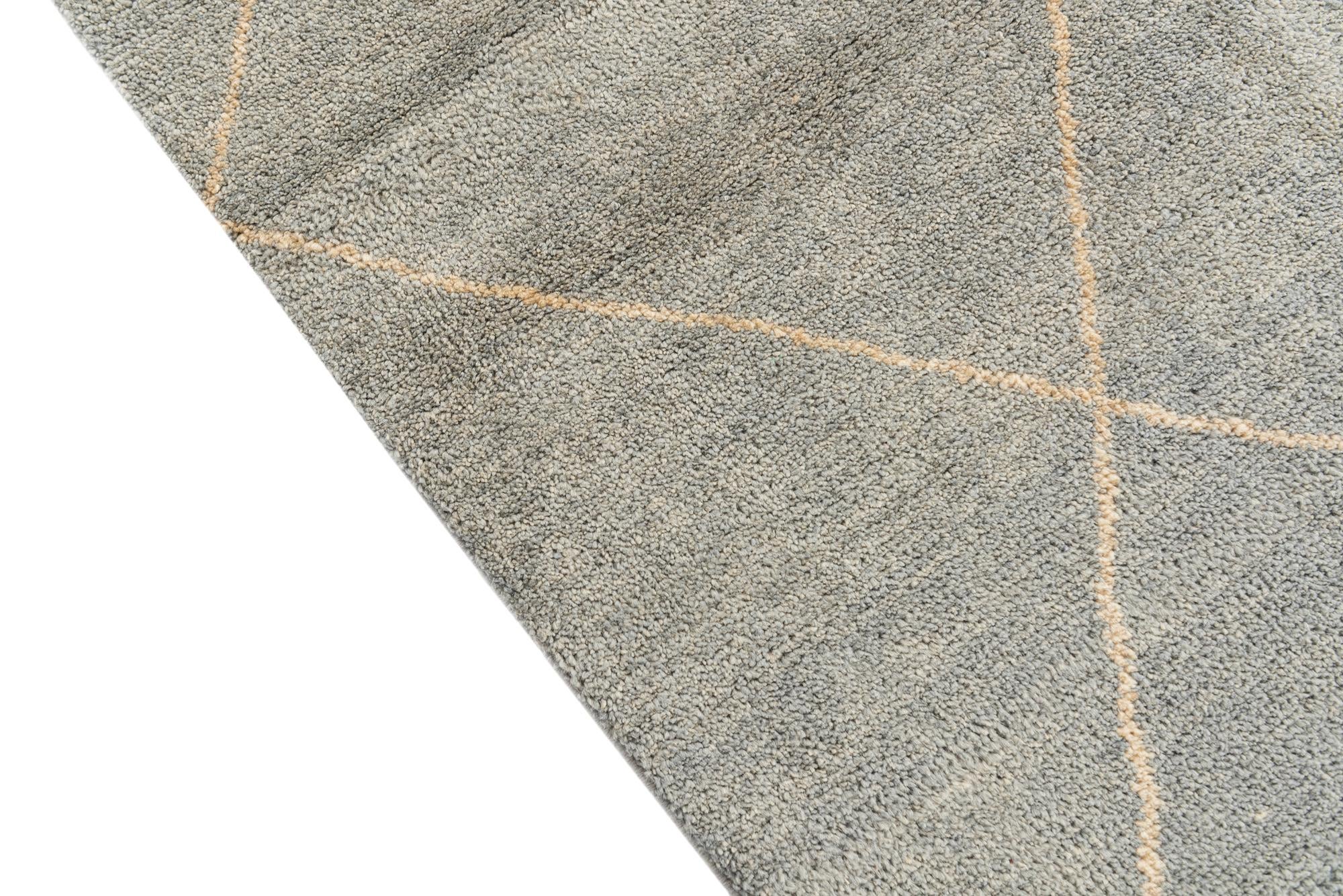 4' 5 x 6' 7 Hand Knotted Moroccan Wool Rug