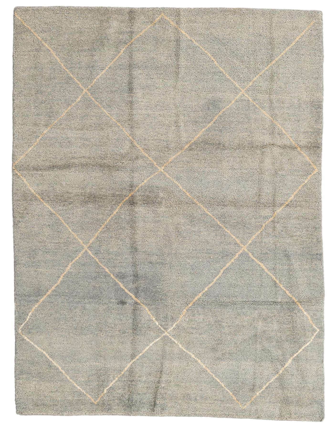 4' 5 x 6' 7 Hand Knotted Moroccan Wool Rug