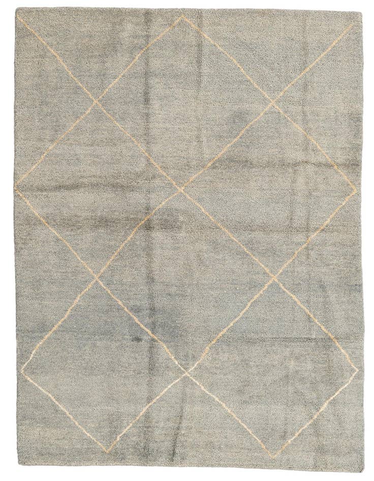Detail image of 4' 5 x 6' 7 Hand Knotted Moroccan Wool Rug