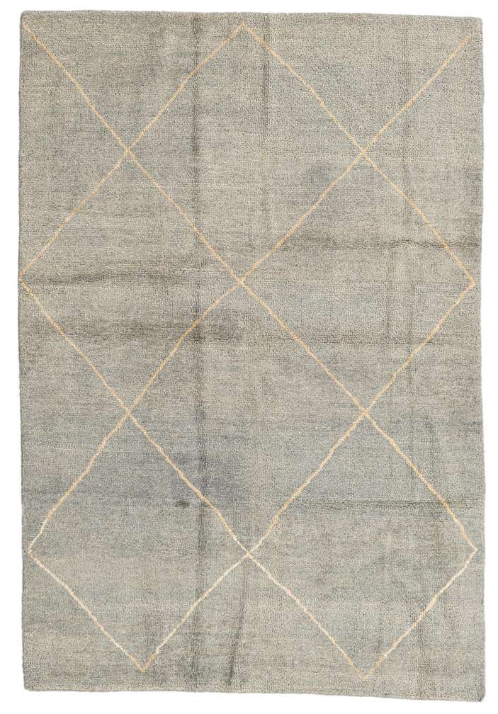 4' 5 x 6' 7 Hand Knotted Moroccan Wool Rug