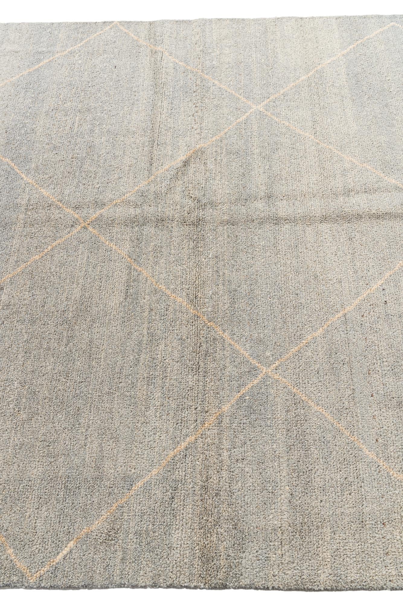 5' 6 x 8' 3 Hand Knotted Moroccan Wool Rug