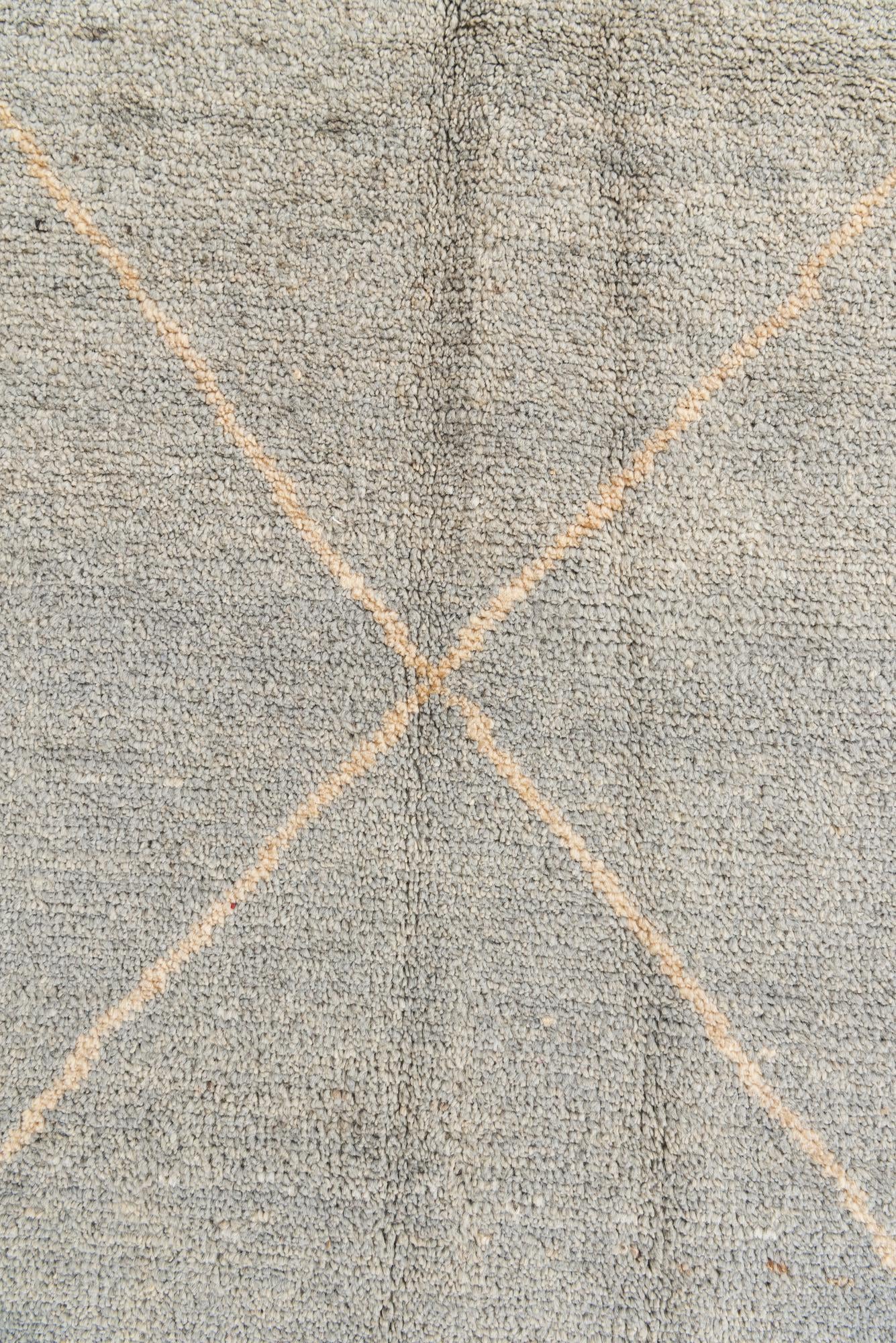 5' 6 x 8' 3 Hand Knotted Moroccan Wool Rug
