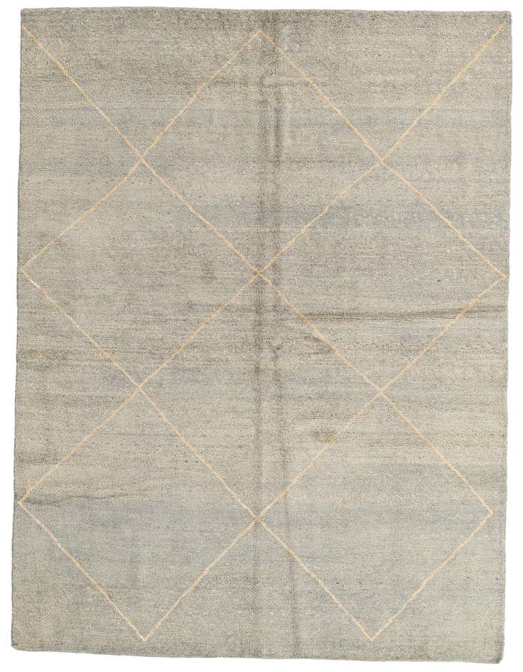 Detail image of 5' 6 x 8' 3 Hand Knotted Moroccan Wool Rug