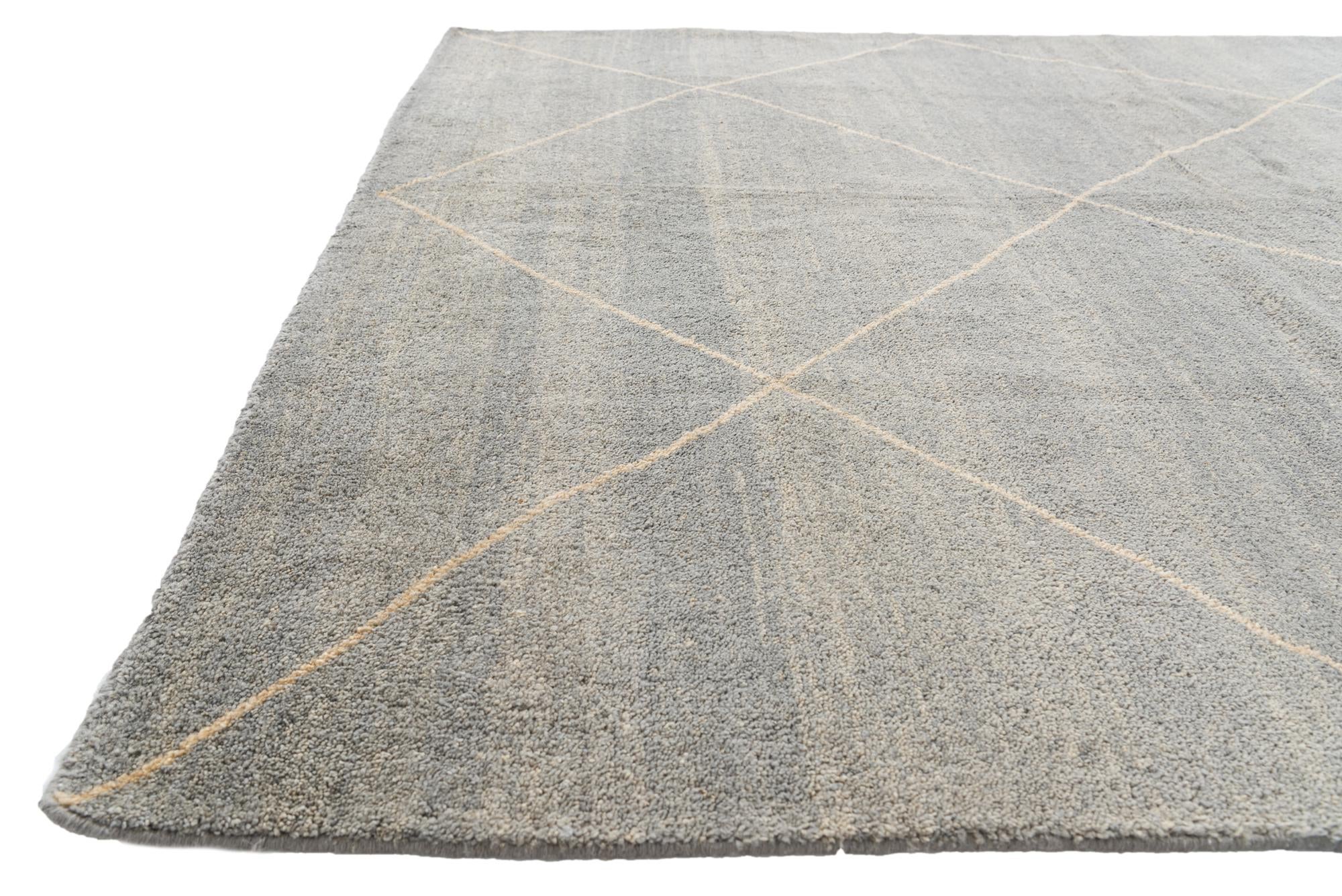 5' 7 x 8' Hand Knotted Moroccan Wool Rug