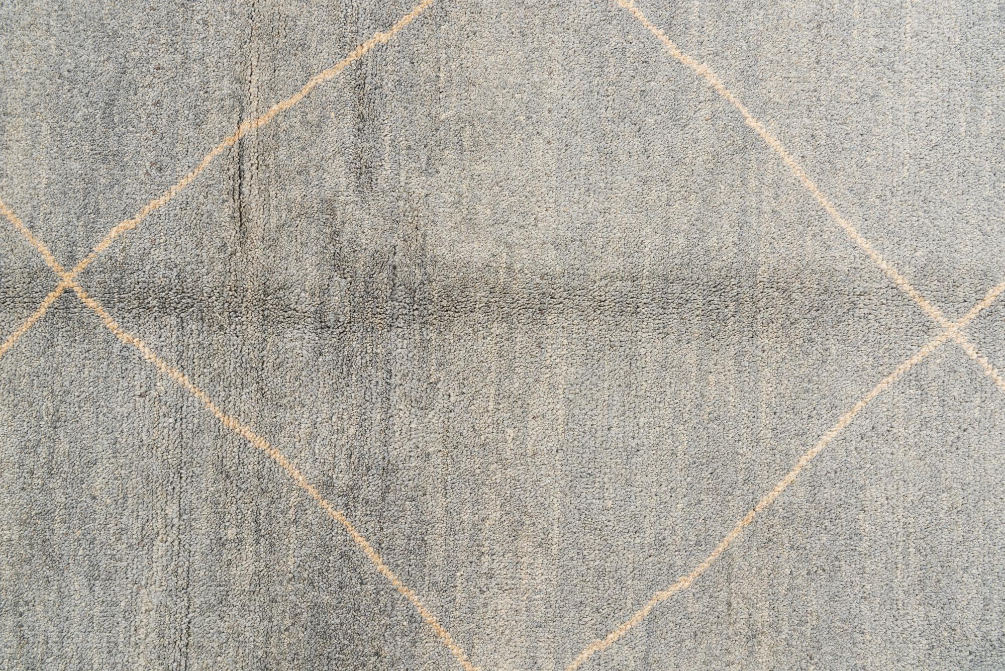 5' 7 x 8' Hand Knotted Moroccan Wool Rug