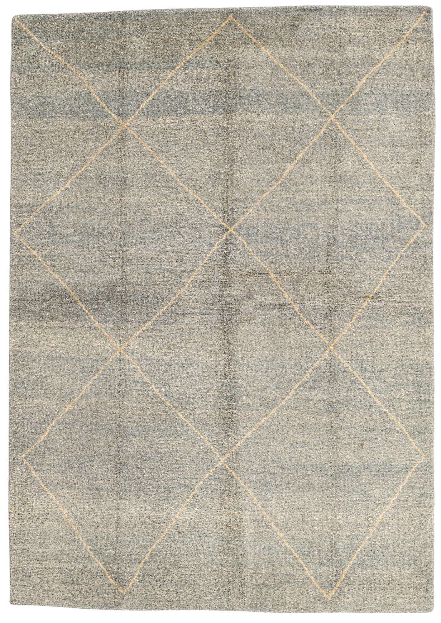 5' 7 x 8' Hand Knotted Moroccan Wool Rug