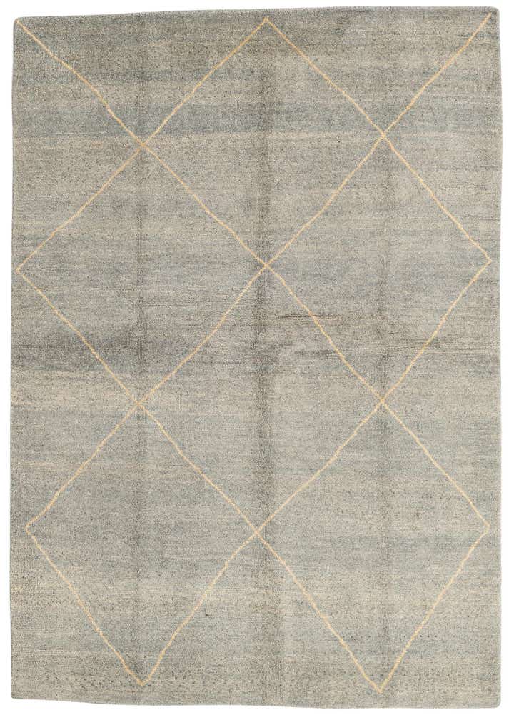 5' 7 x 8' Hand Knotted Moroccan Wool Rug