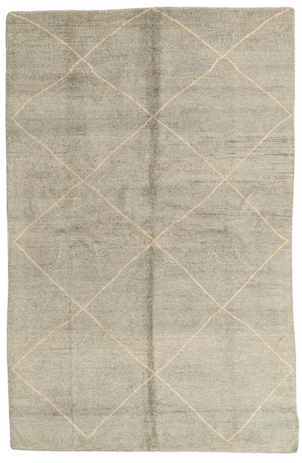 Detail image of 5' 7 x 8' 7 Hand Knotted Moroccan Wool Rug